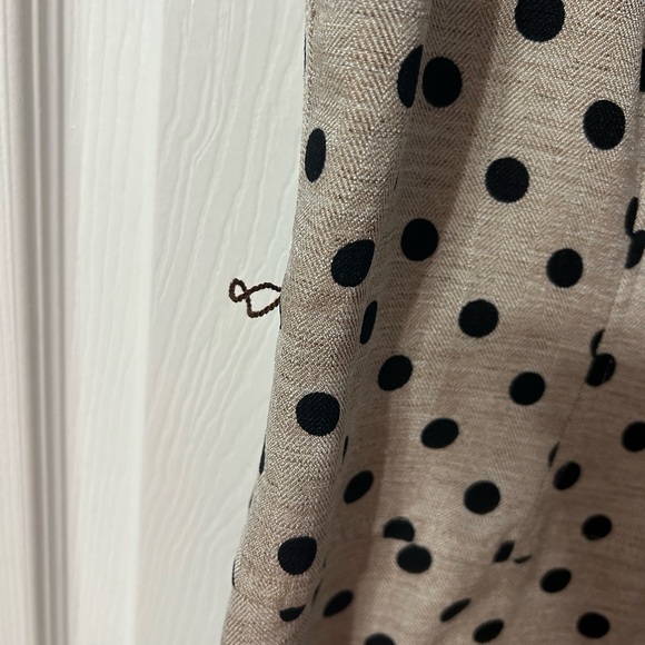 Petite Anne Klein Beige and Black Polka Dot Dress - Picture 5 of 5